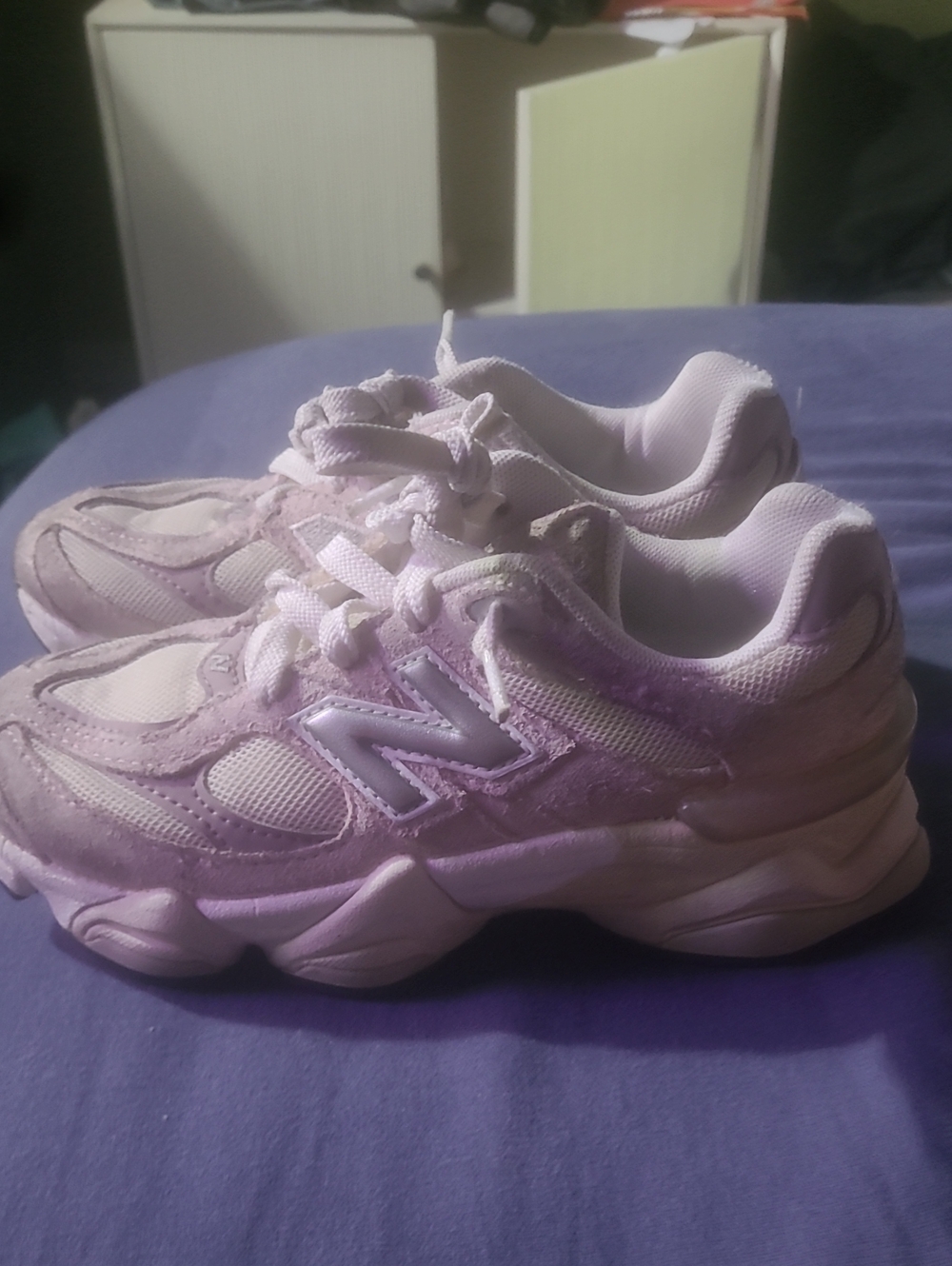 New Balance Kids Pink Lace-Up Sneakers
